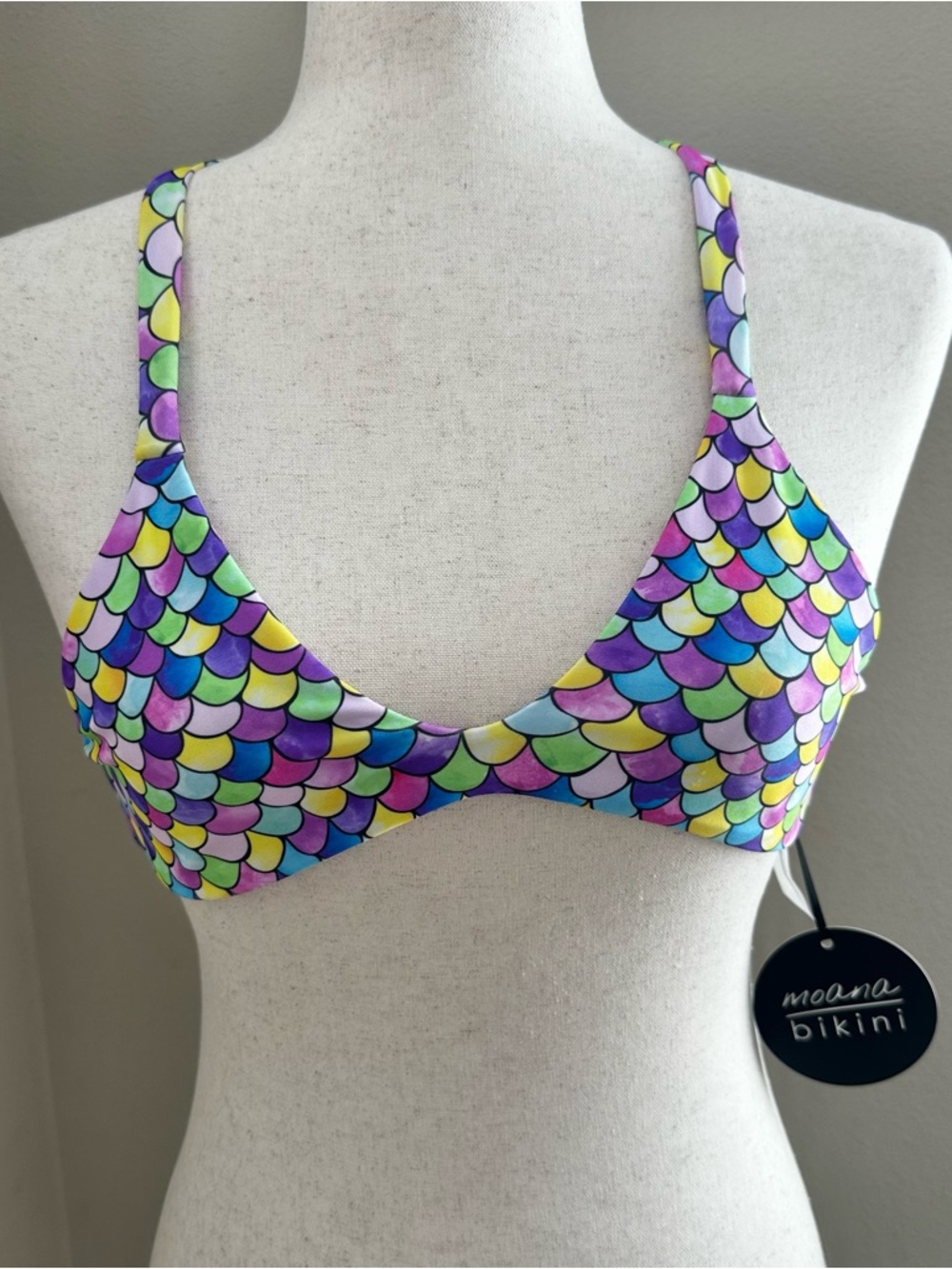 Moana bikini Rainbow Mermaid-Scale Top